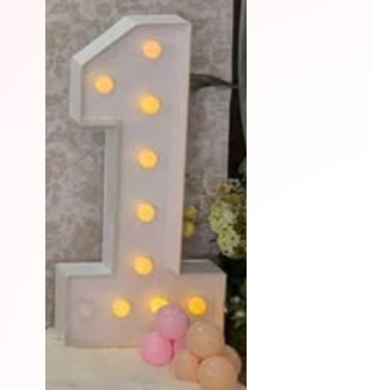 Light-up marquee number sign